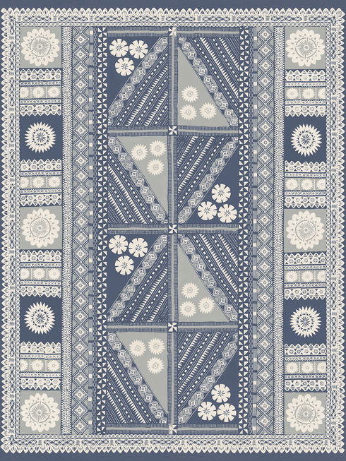 Tapa Indigo Wall Mural
