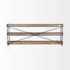 Trey I 80L x 16W Brown Wood and Black Iron Console Table, by Mercana, 80" length x 16" width x 30" height thumbnail 8