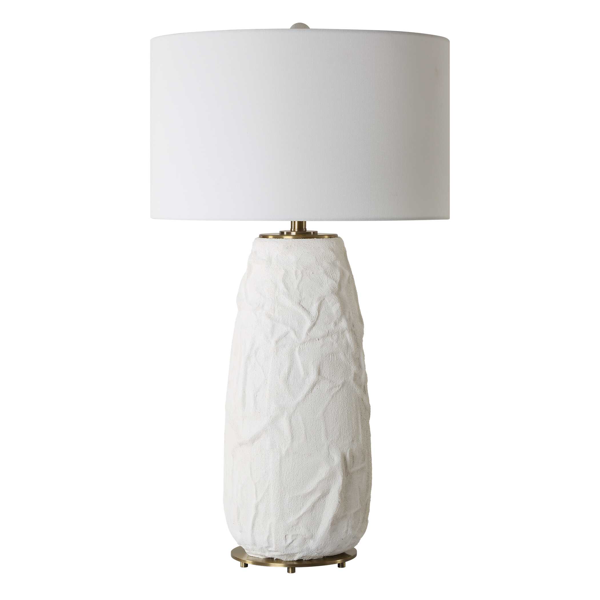 Vida White Table Lamp, by Uttermost, 19" width x 33" height x 19" depth View 5