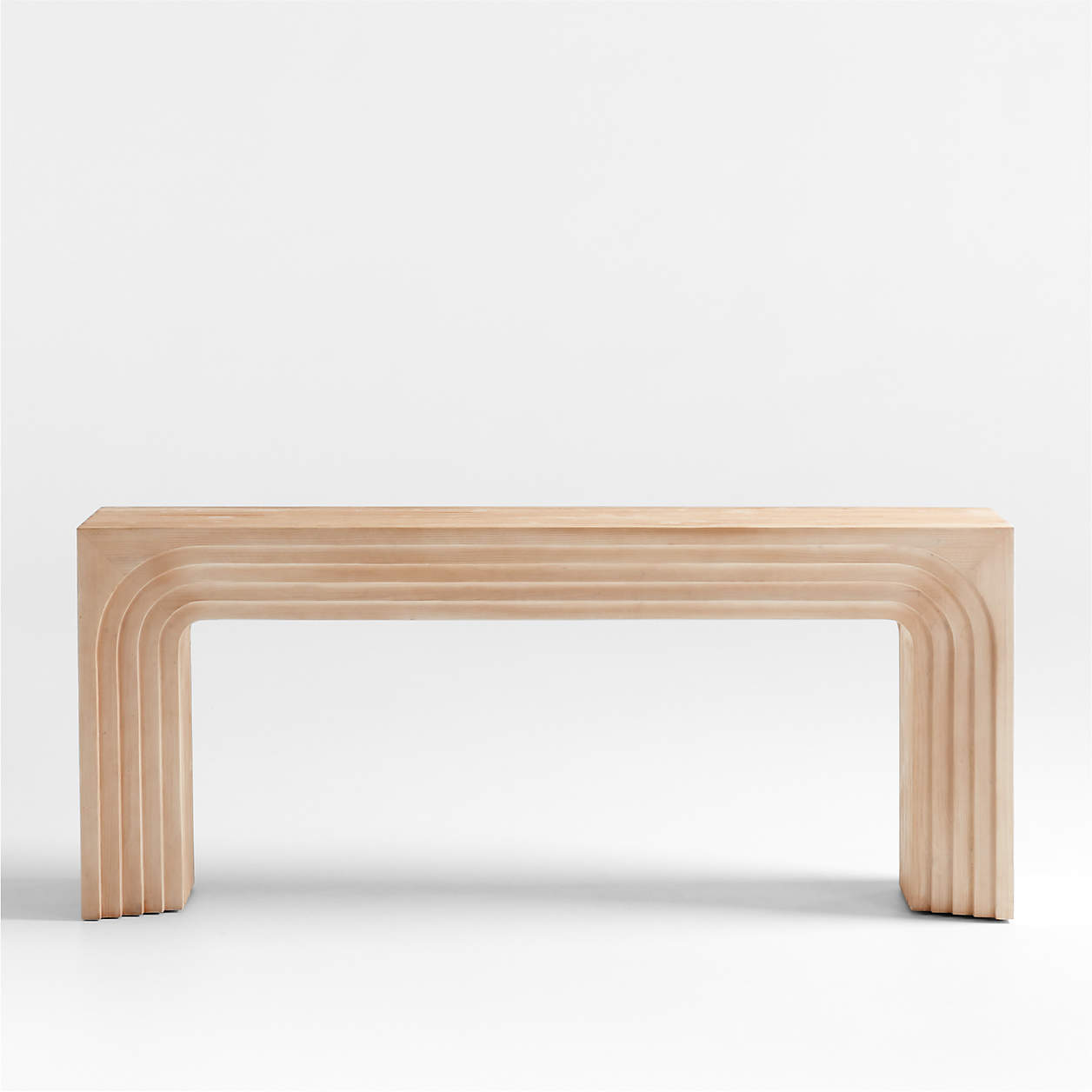Online Designer Living Room Valo 72" Rectangular Natural Pine Wood Console Table