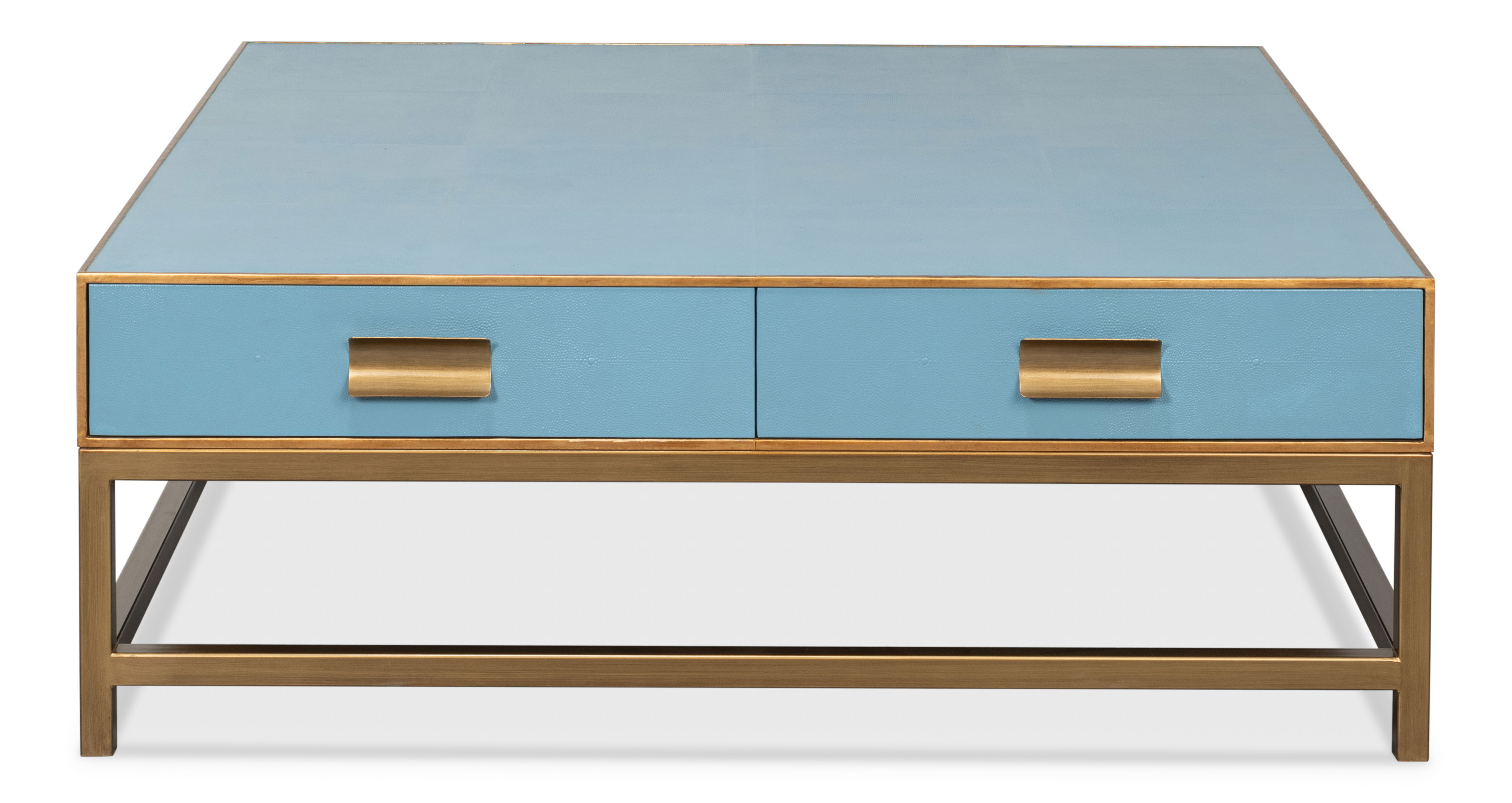 Gideon Shagreen Sq.Coffee Table  Blue large image 