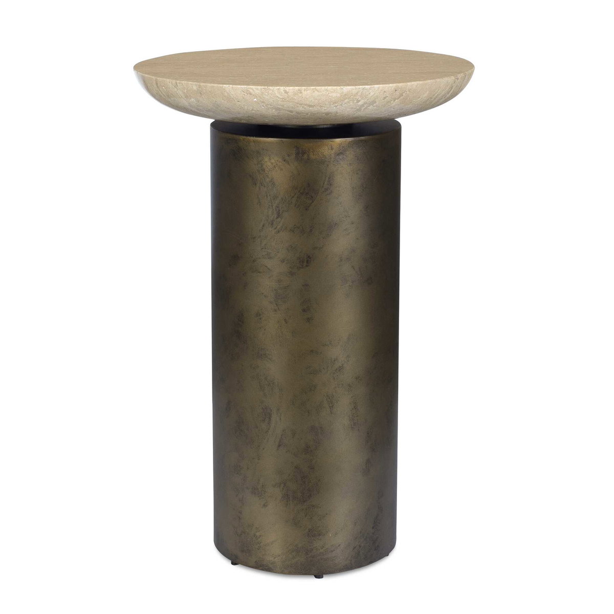 Oslo Brass Outdoor Accent Table, Outdoor Table by Uttermost, 1'2" width x 1'9" height x 1'2" depth View 1