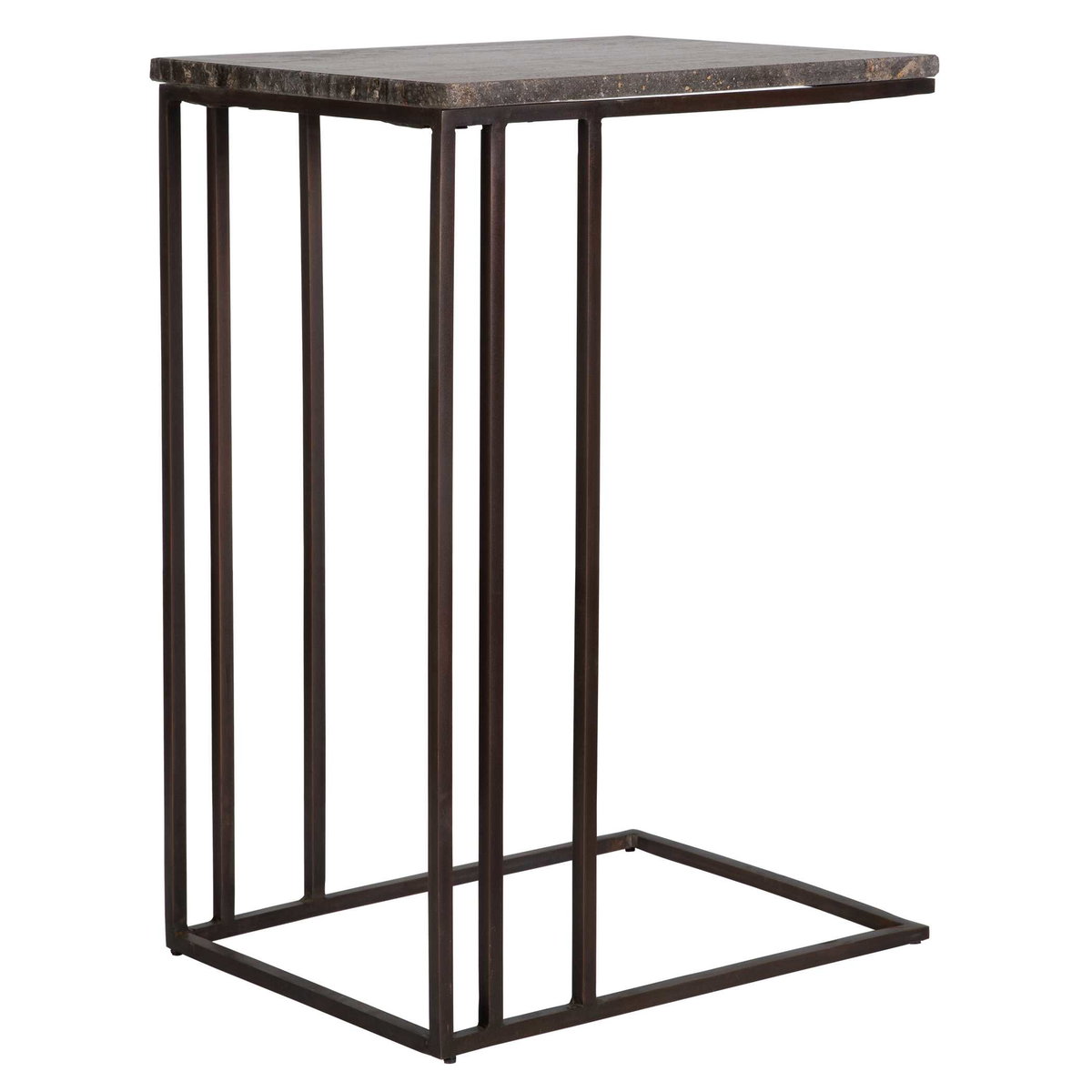 Theodore Travertine Accent Table, Furniture by Uttermost, 16" width x 23" height x 12" depth View 7