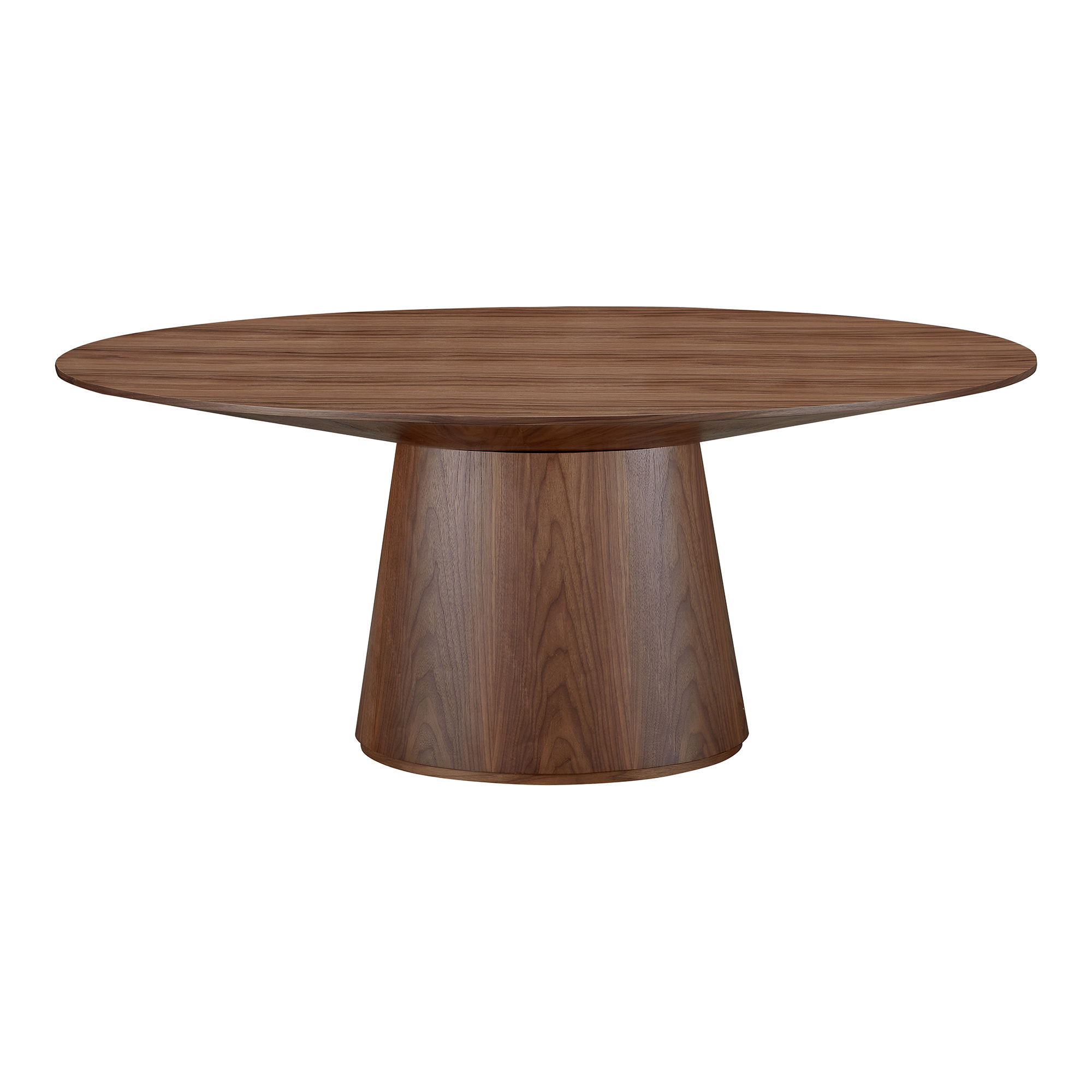 Otago Oval Dining Table Walnut Brown, by Moe's Home, 71" width x 29.5" height x 43" depth View 1