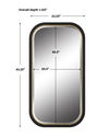 Nevaeh Curved Rectangle Mirror, by Uttermost, 23.25" width x 43.25" height x 1.12" depth thumbnail 3