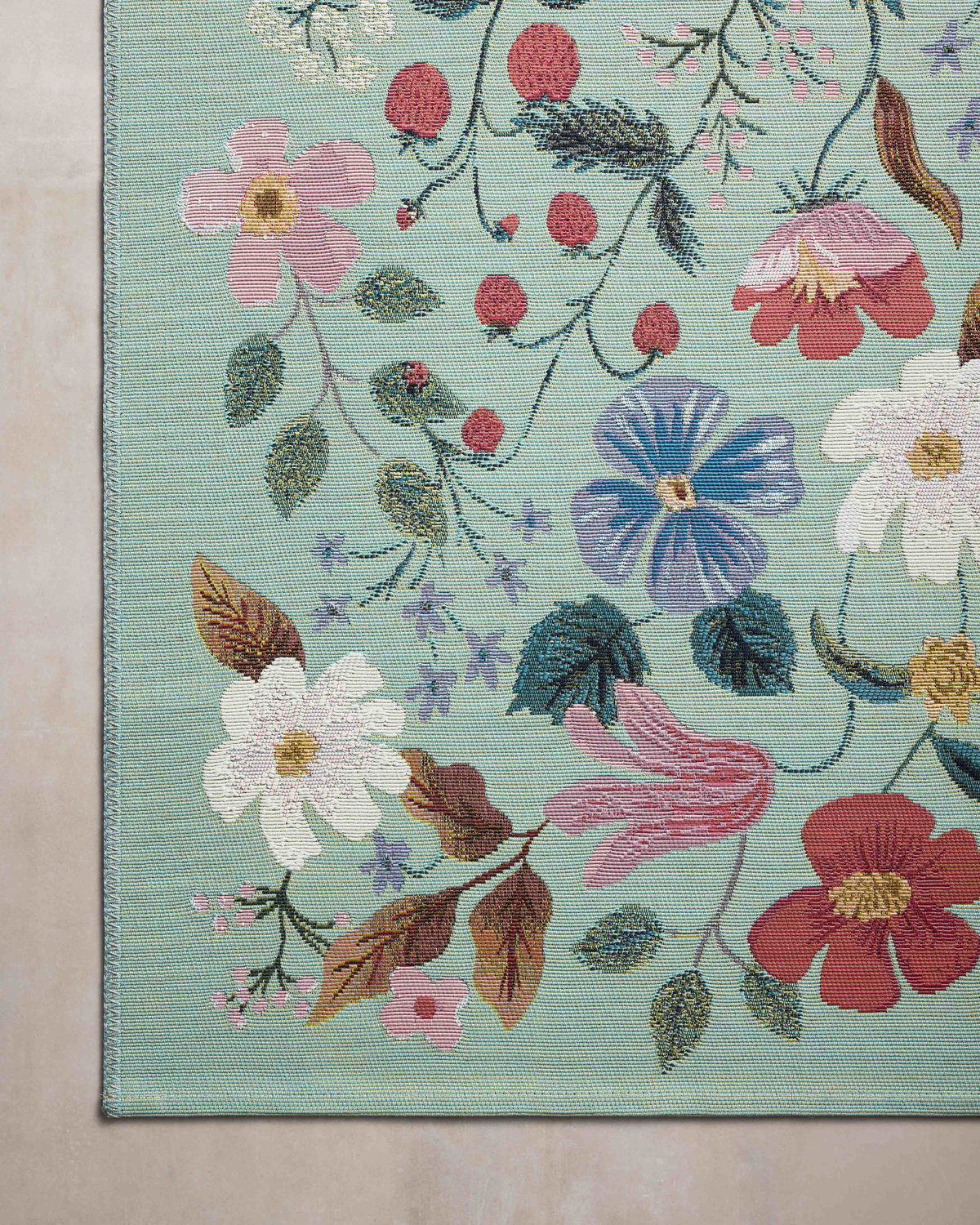 Rifle Paper Co. x Loloi Perennial Rug, 6'7" length x 9'4" width View 5