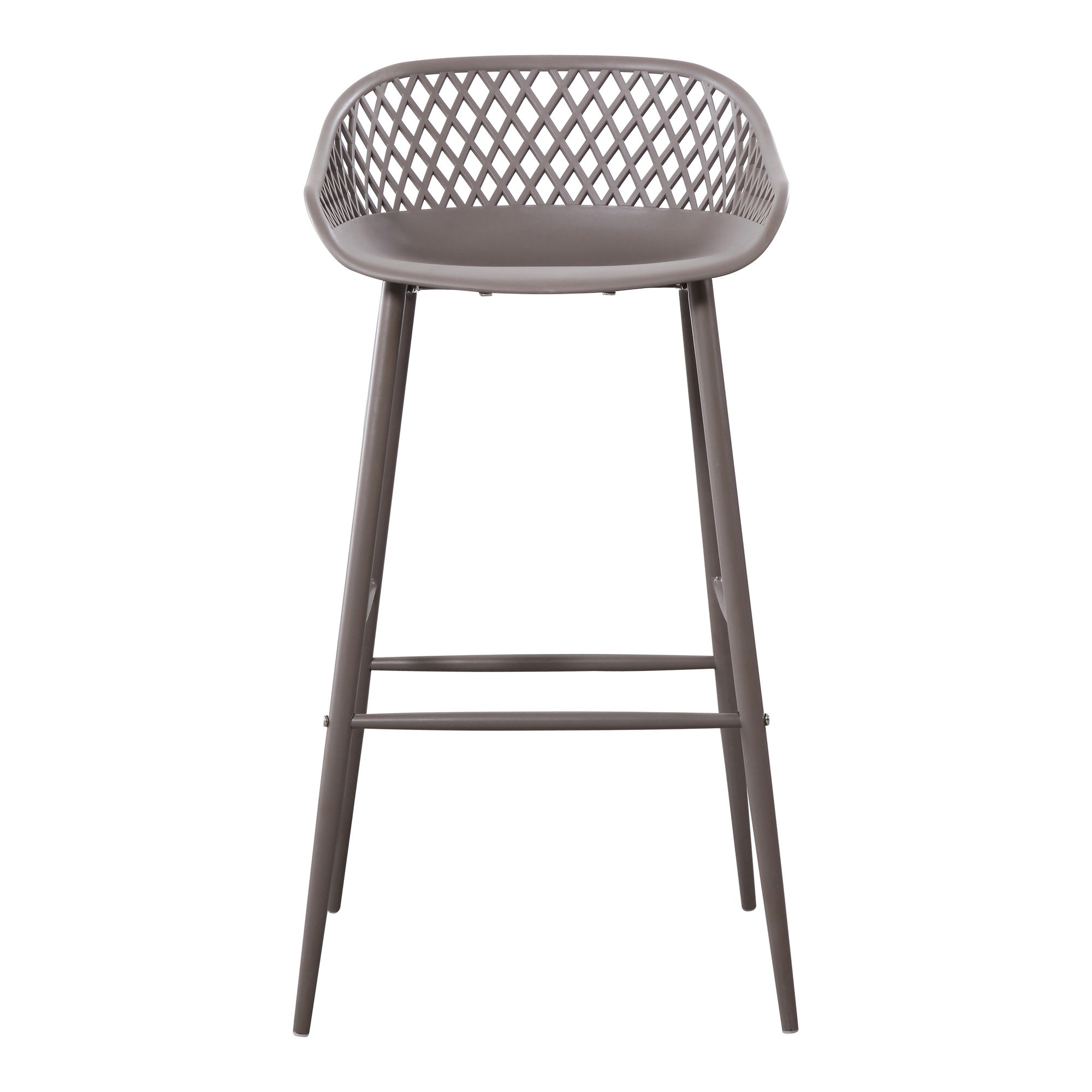 Piazza Outdoor Barstool Grey - Set Of Two, Outdoor Chair by Moe's Home, 1'7.29" width x 3'1.2" height x 1'7.68" depth View 4