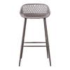 Piazza Outdoor Barstool Grey - Set Of Two, Outdoor Chair by Moe's Home, 1'7.29" width x 3'1.2" height x 1'7.68" depth thumbnail 4