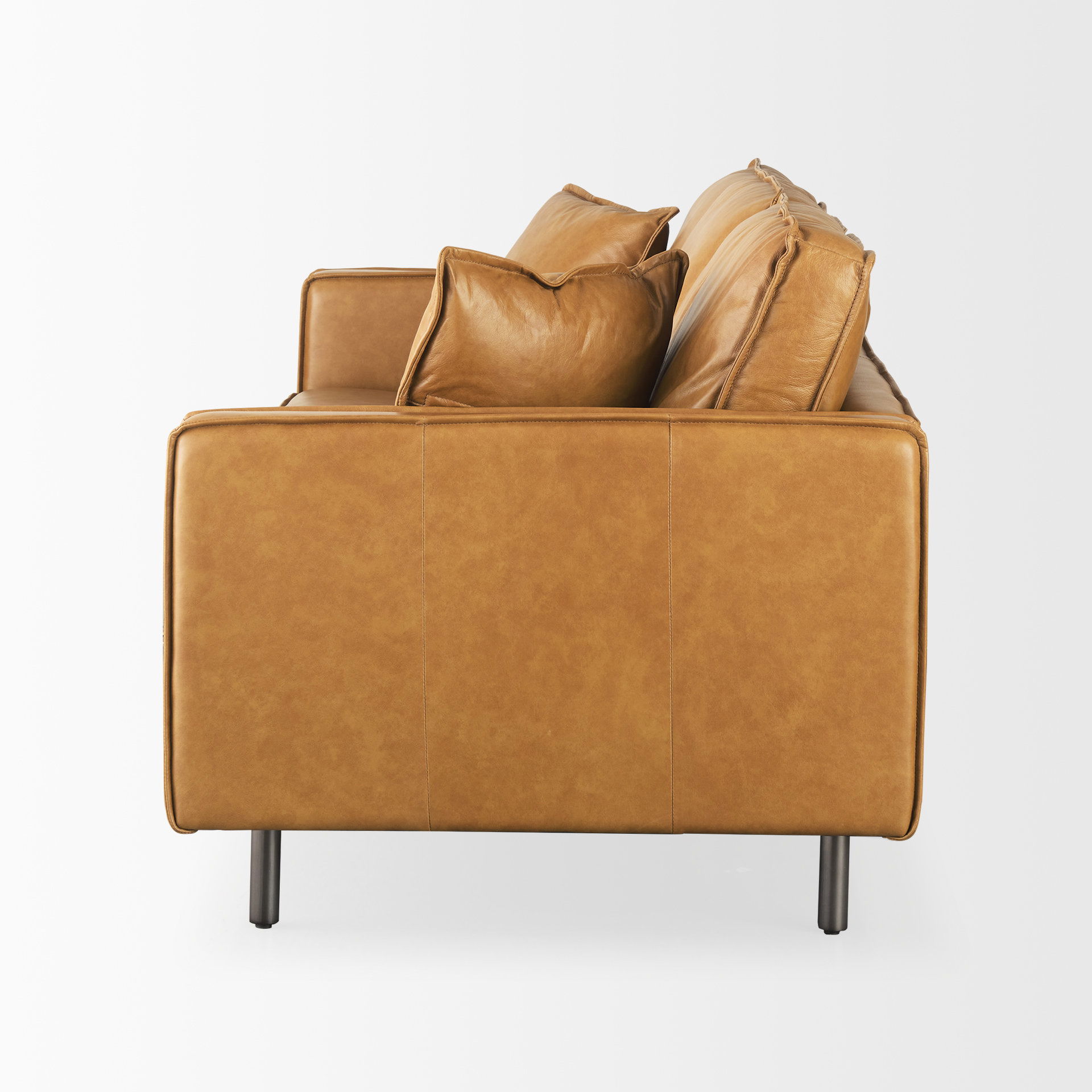 D'Arcy 88.0L x 37.0W x 34.0H Tan Leather Sofa large image 