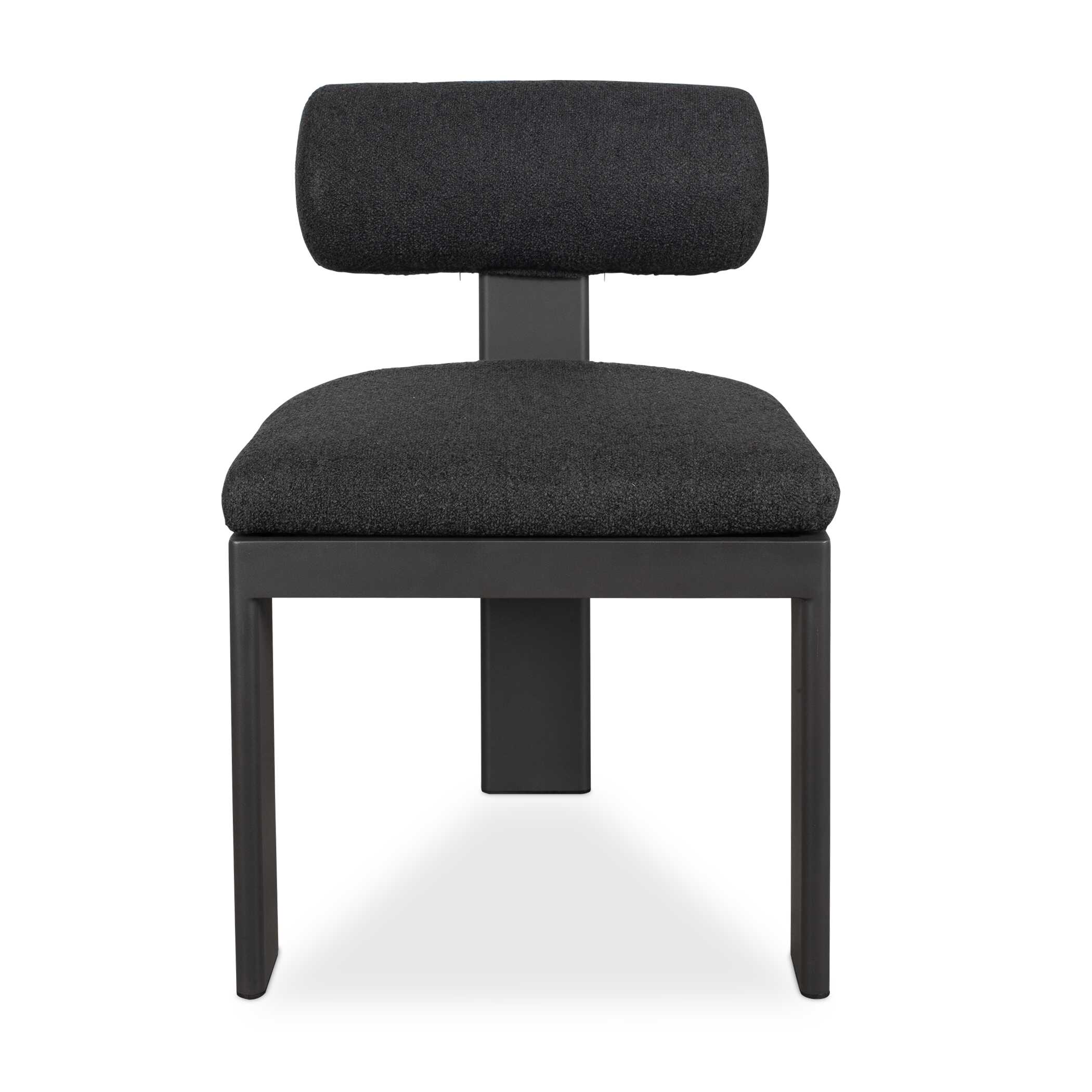 Bolster Back Charcoal Outdoor Dining Chair large image 
