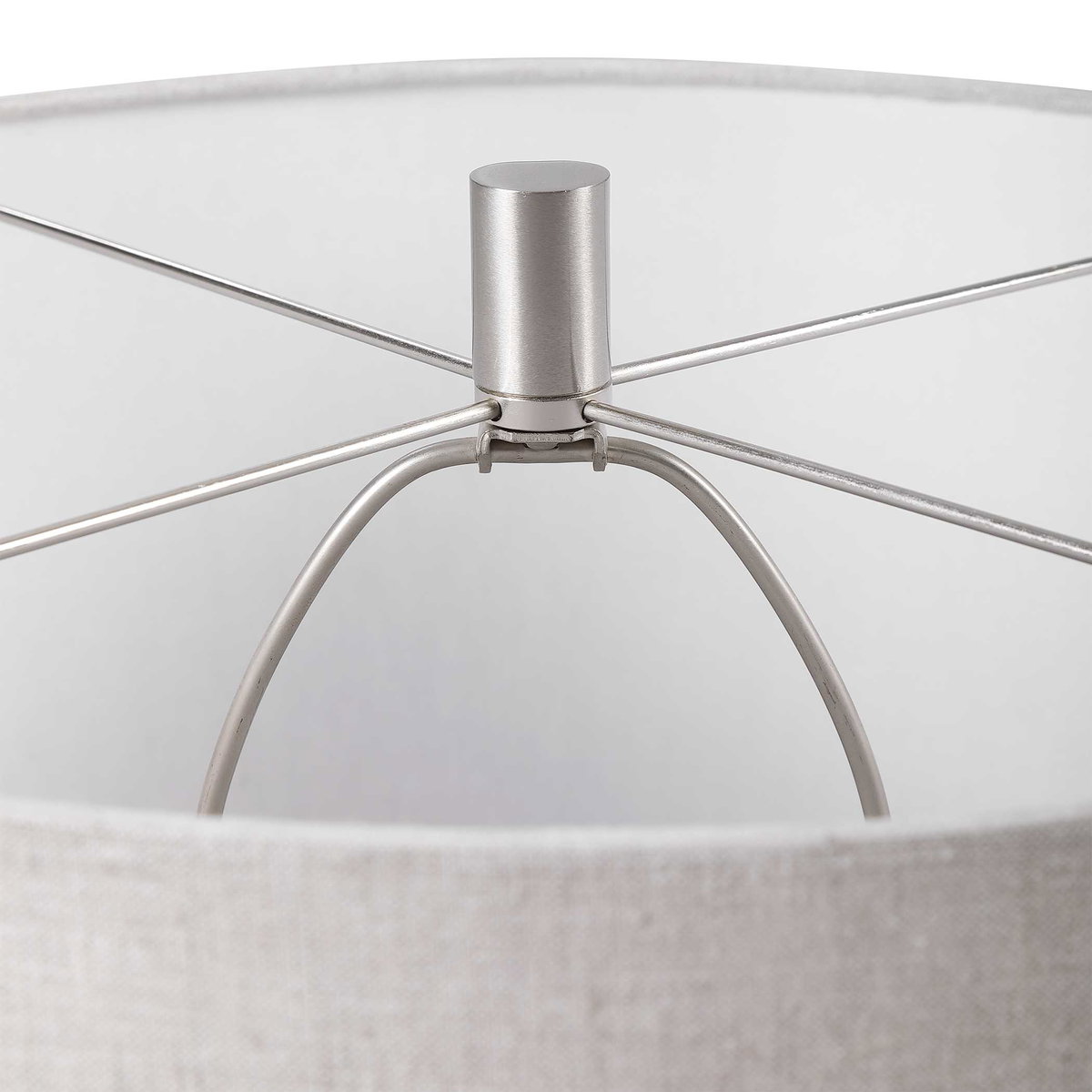 Whiteout Mottled Glass Table Lamp, by Uttermost, 18" width x 29.75" height x 18" depth View 9