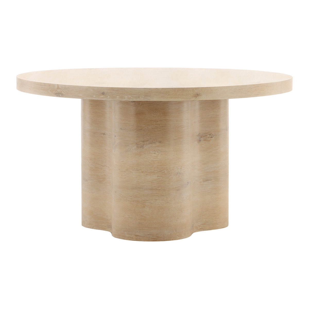 Kyrell Dining Table Light Natural 54', by Dovetail, 54" width x 30" height x 54" diameter x 54" depth View 1