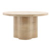 Kyrell Dining Table Light Natural 54', by Dovetail, 54" width x 30" height x 54" diameter x 54" depth thumbnail 1