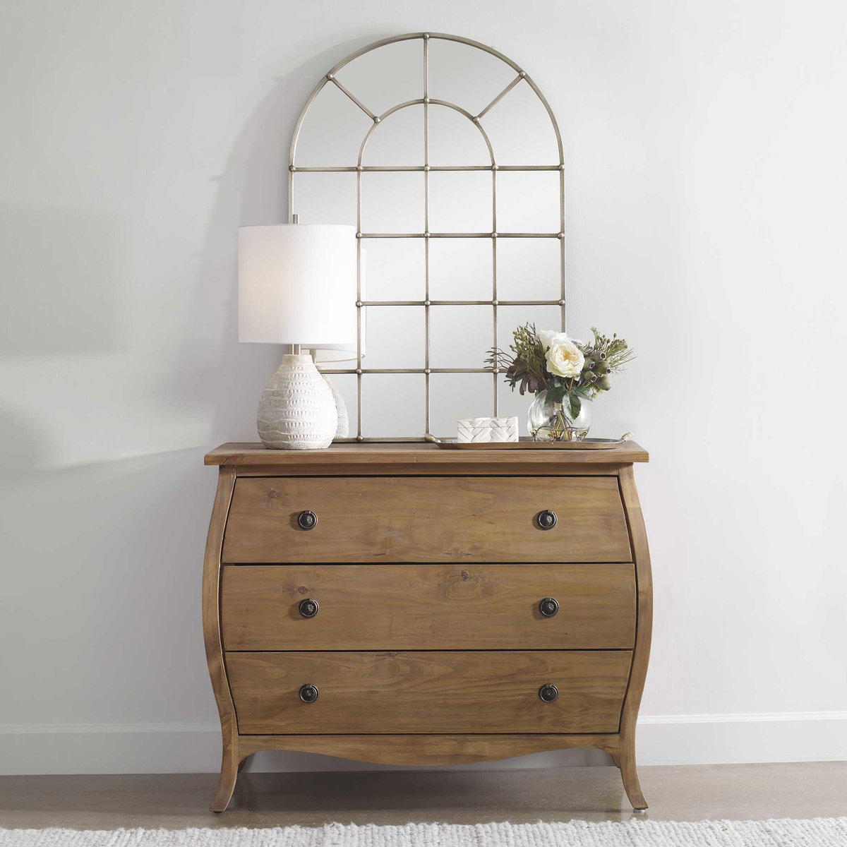 Barwell Arch Window Mirror, by Uttermost, 29.5" width x 44.12" height x 1.37" depth View 5