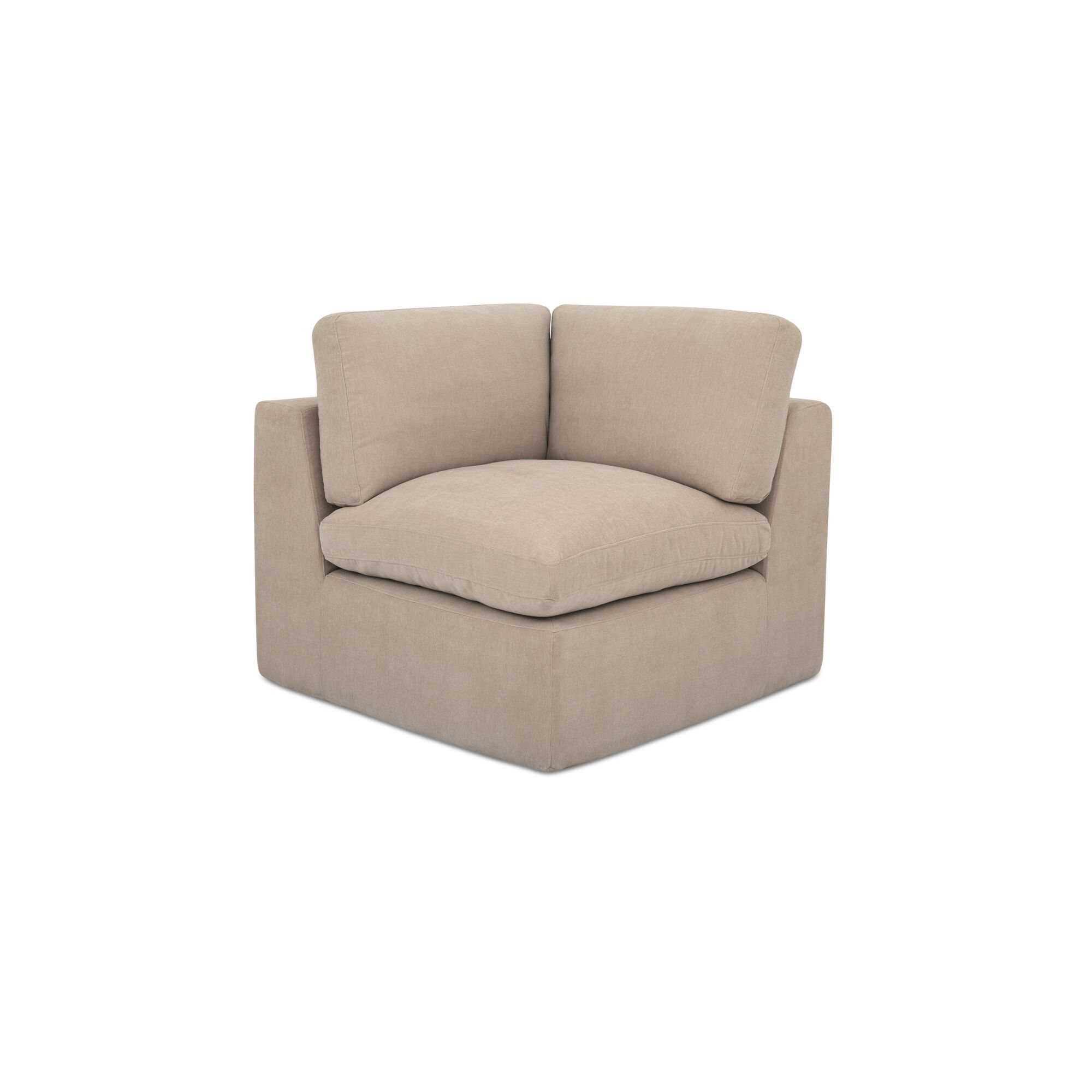 Cates Corner Chair Pebble, Sectional Sofa by Moe's Home, 36.25" width x 35.4" height x 36.25" depth View 3