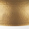 Karina 36' Round Brass-tone Hammered Metal Dome Pendant Light, by Mercana, 39" length x 39" width x 23" height thumbnail 7