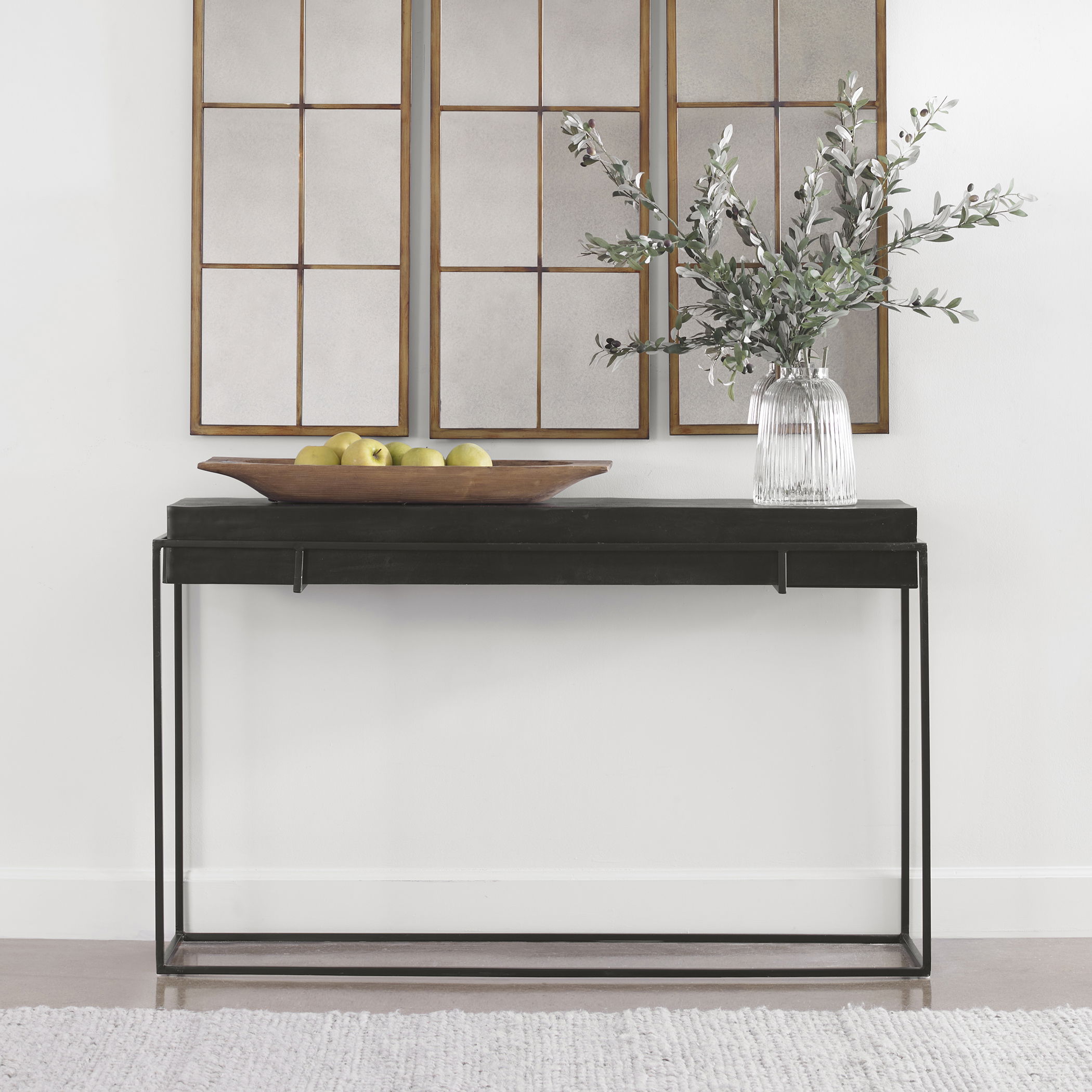 Telone Modern Black Console Table large image 