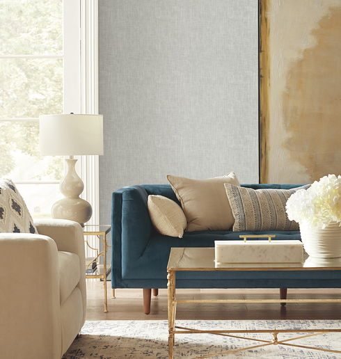 Reed Basket White Peel & Stick Wallpaper