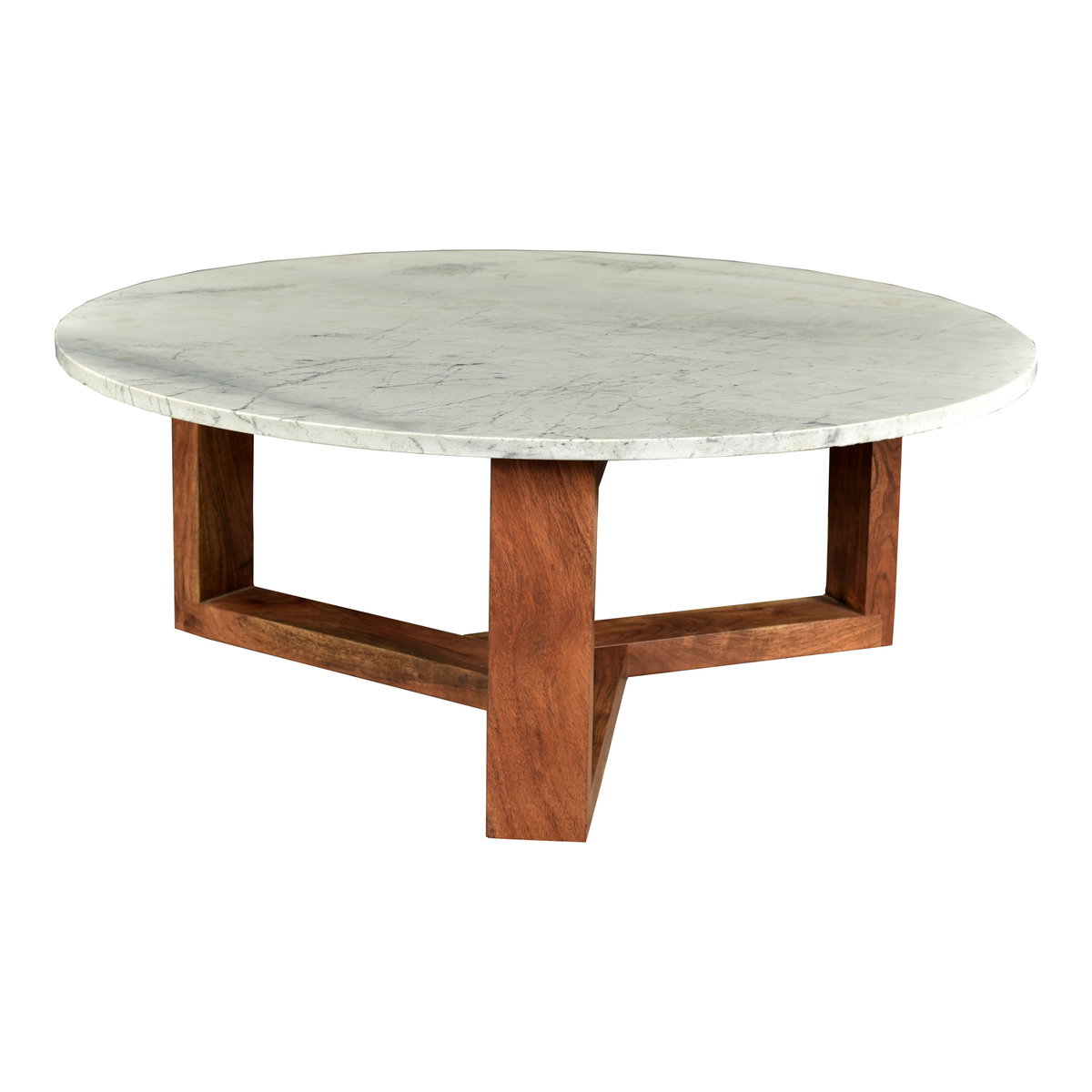 Jinxx Coffee Table White, by Moe's Home, 38" width x 15" height x 38" depth View 3