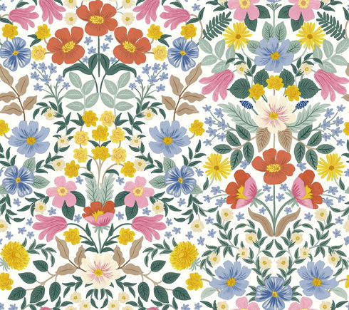 Bramble Garden White Peel & Stick Wallpaper