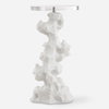 Remnant White Stone Drink Table, Side & End Table by Uttermost, 12.5" width x 24.5" height x 12.5" depth thumbnail 1