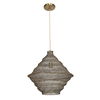 Sigh Woven Brass 1 Light Pendant, Ceiling Light by Uttermost, 20" width x 20.6" height x 20" diameter x 20" depth thumbnail 4