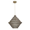 Sigh Woven Brass 1 Light Pendant, by Uttermost, 1'8" width x 1'8.6" height x 1'8" diameter x 1'8" depth thumbnail 4