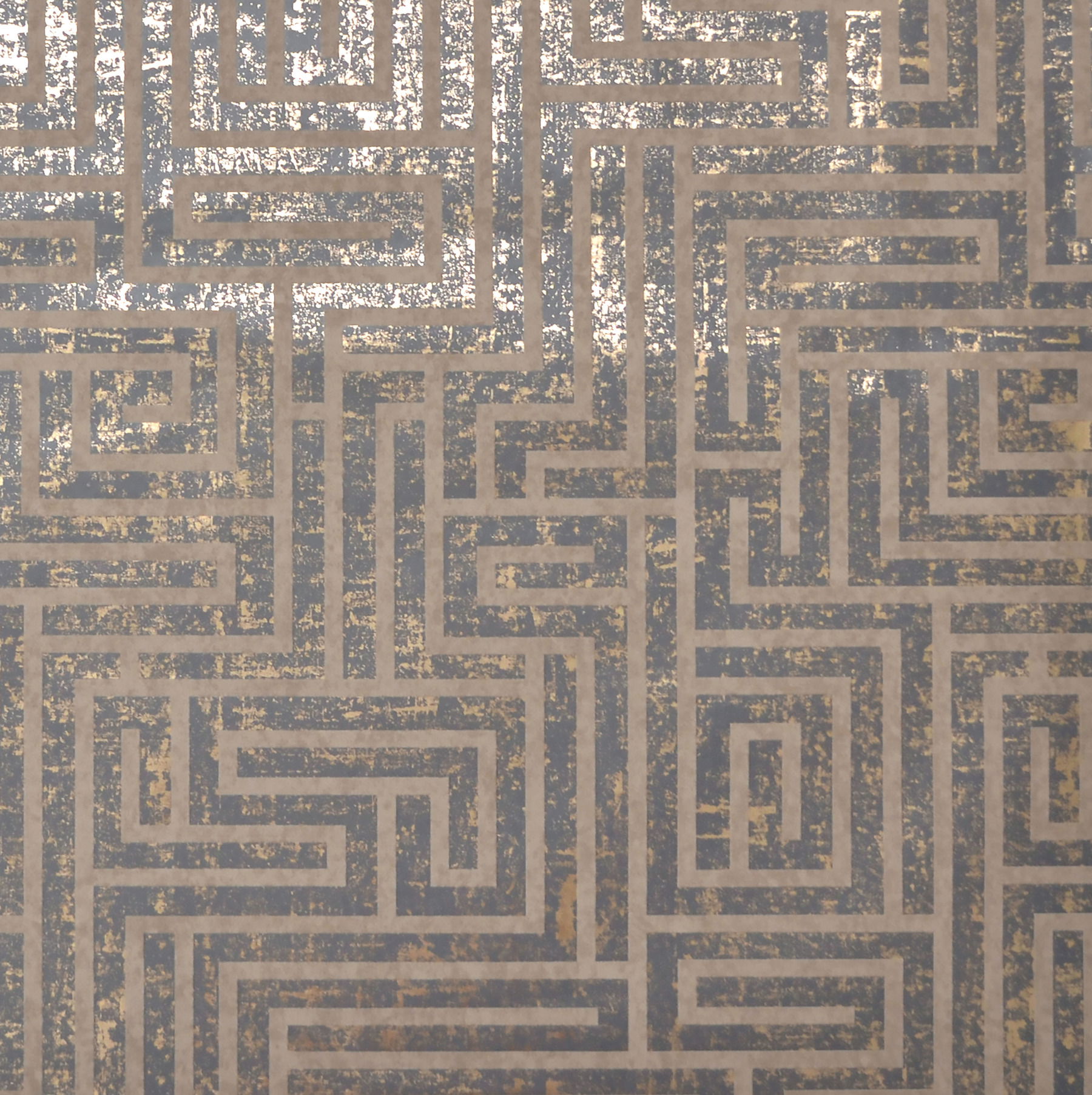 A Maze Black Wallpaper, by York Wall, 27' length x 2'3" width x 0.02" depth View 1