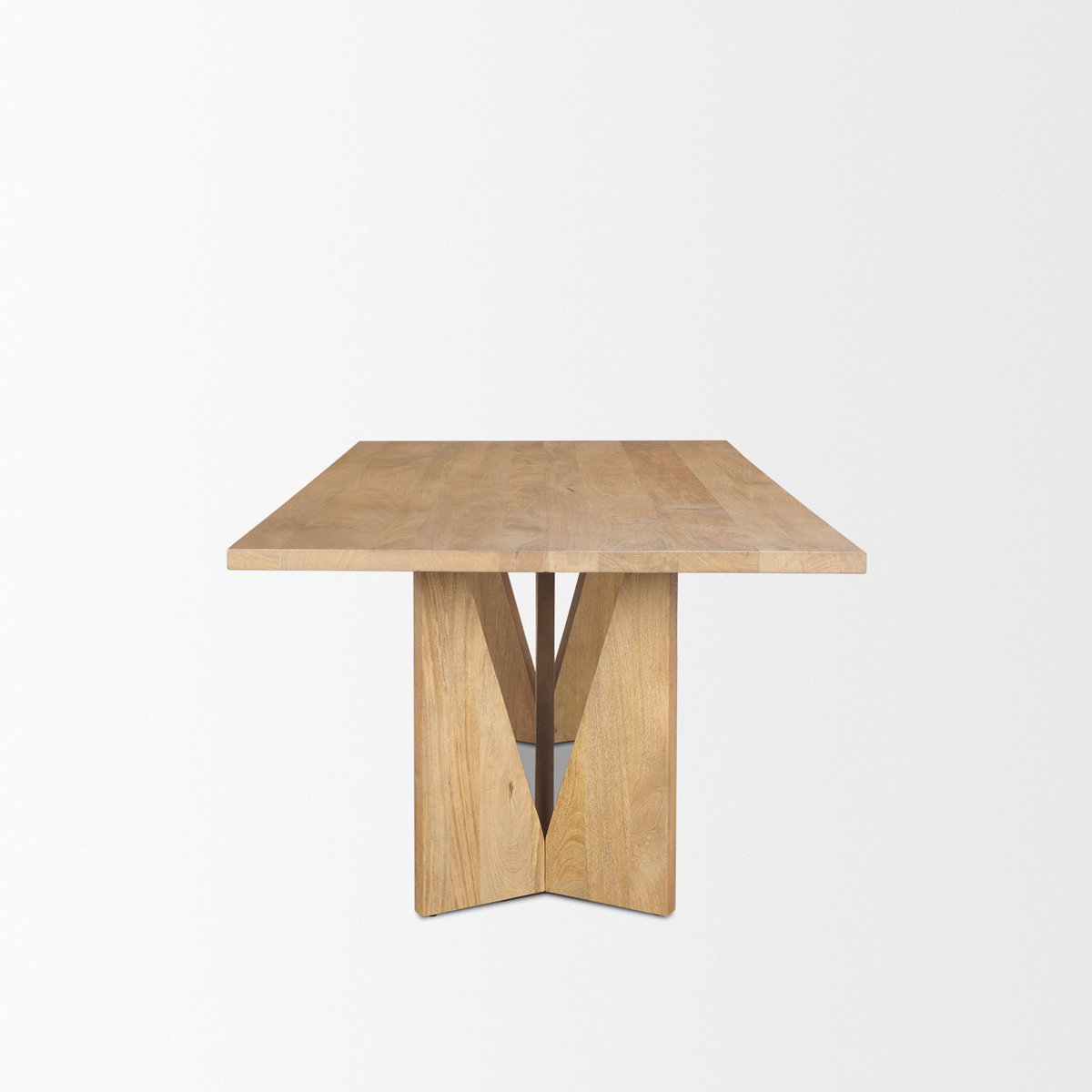 Tarro 84'L x 42'W Rectangular Dining Table | Light Brown Wood | Seats 8, by Mercana, 84" length x 42" width x 30" height View 5