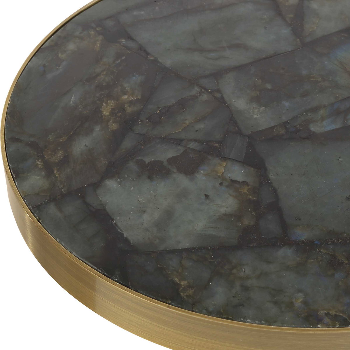 Pascal Brass Drink Table, Side & End Table by Uttermost, 10.25" width x 24.25" height x 10.25" depth View 4