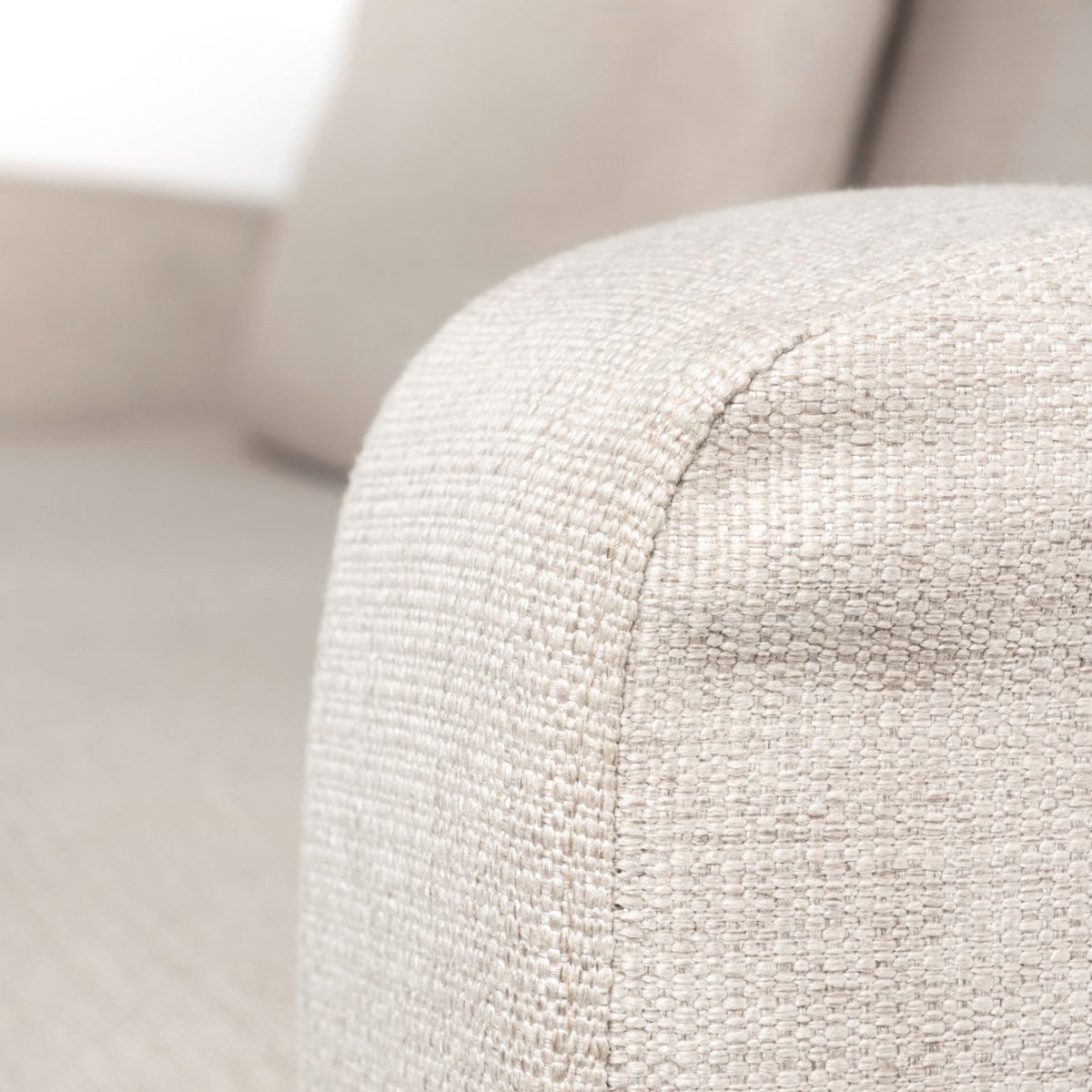Denly II 92.5W  Beige Slipcover Three Seater Sofa, Sofas & Sectional by Mercana, 92.5" length x 38.25" width x 34.5" height View 10