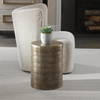 Odin Antique Brass Accent Table, Side & End Table by Uttermost, 13.5" width x 17" height x 13.5" depth thumbnail 2