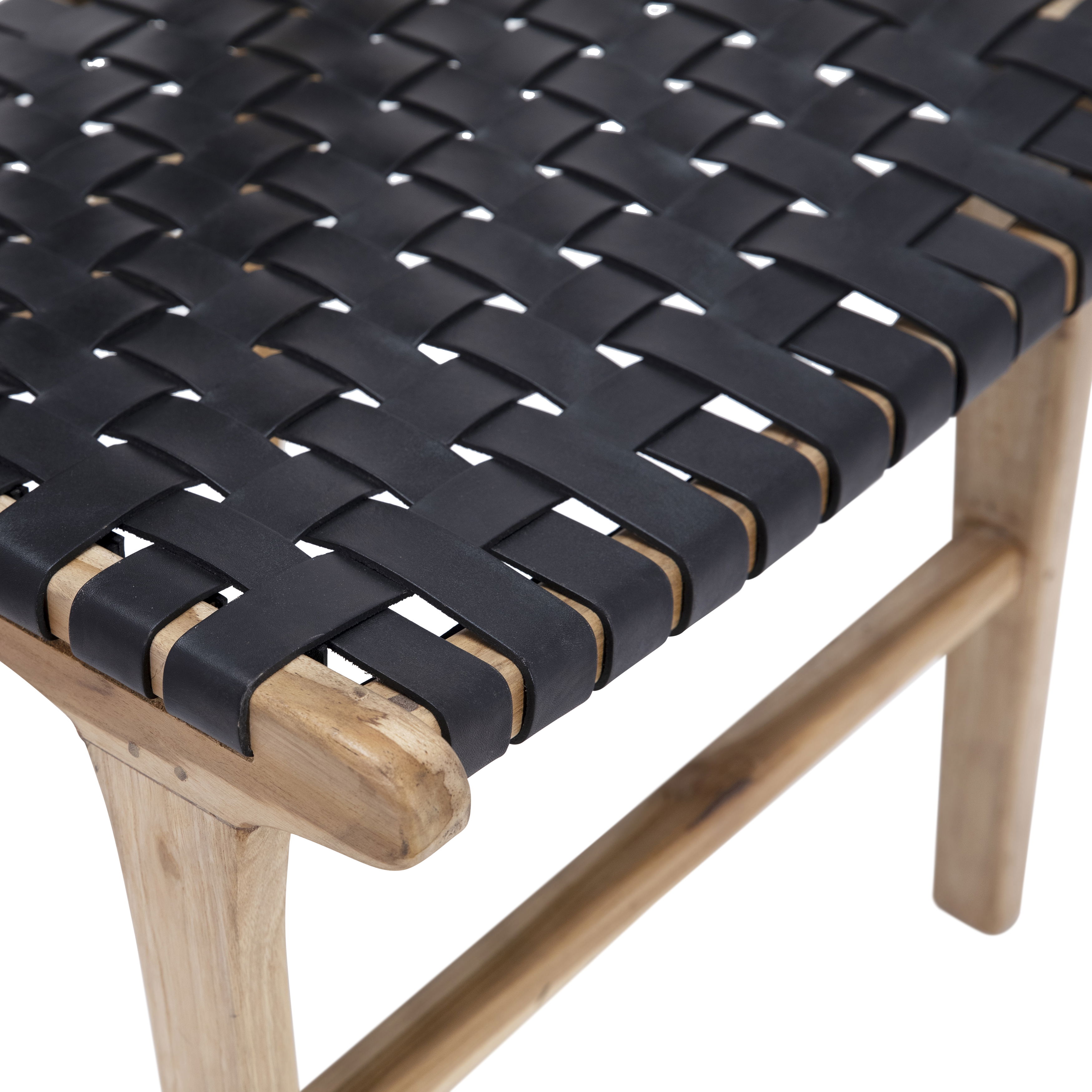 Dale Dining Chair Black Leather, by Dovetail, 21" width x 33" height x 24" depth View 5