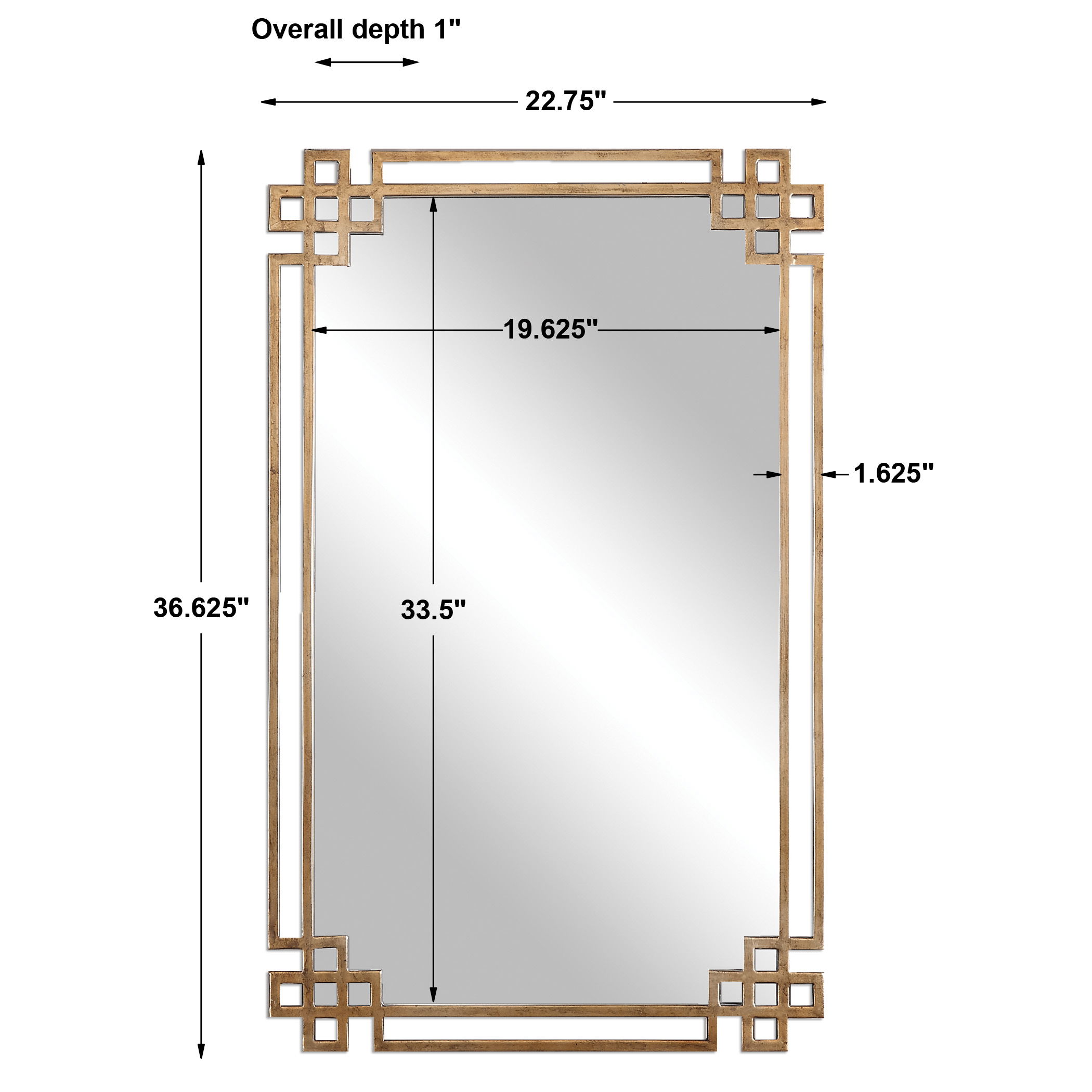 Devoll Antique Gold Mirror large image 