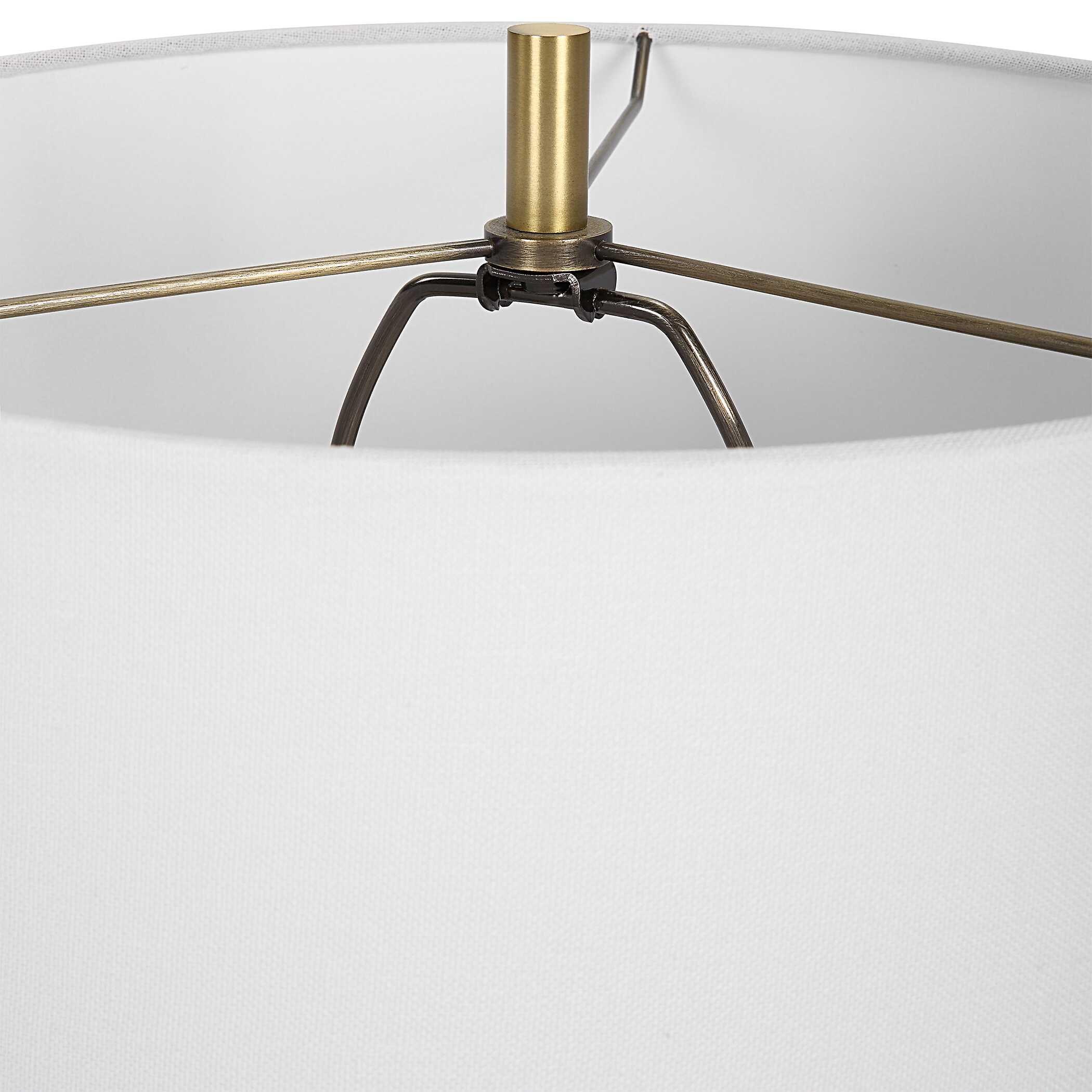 Coil Sculpted Blue Table Lamp, by Uttermost, 15" width x 28.75" height x 15" depth View 8