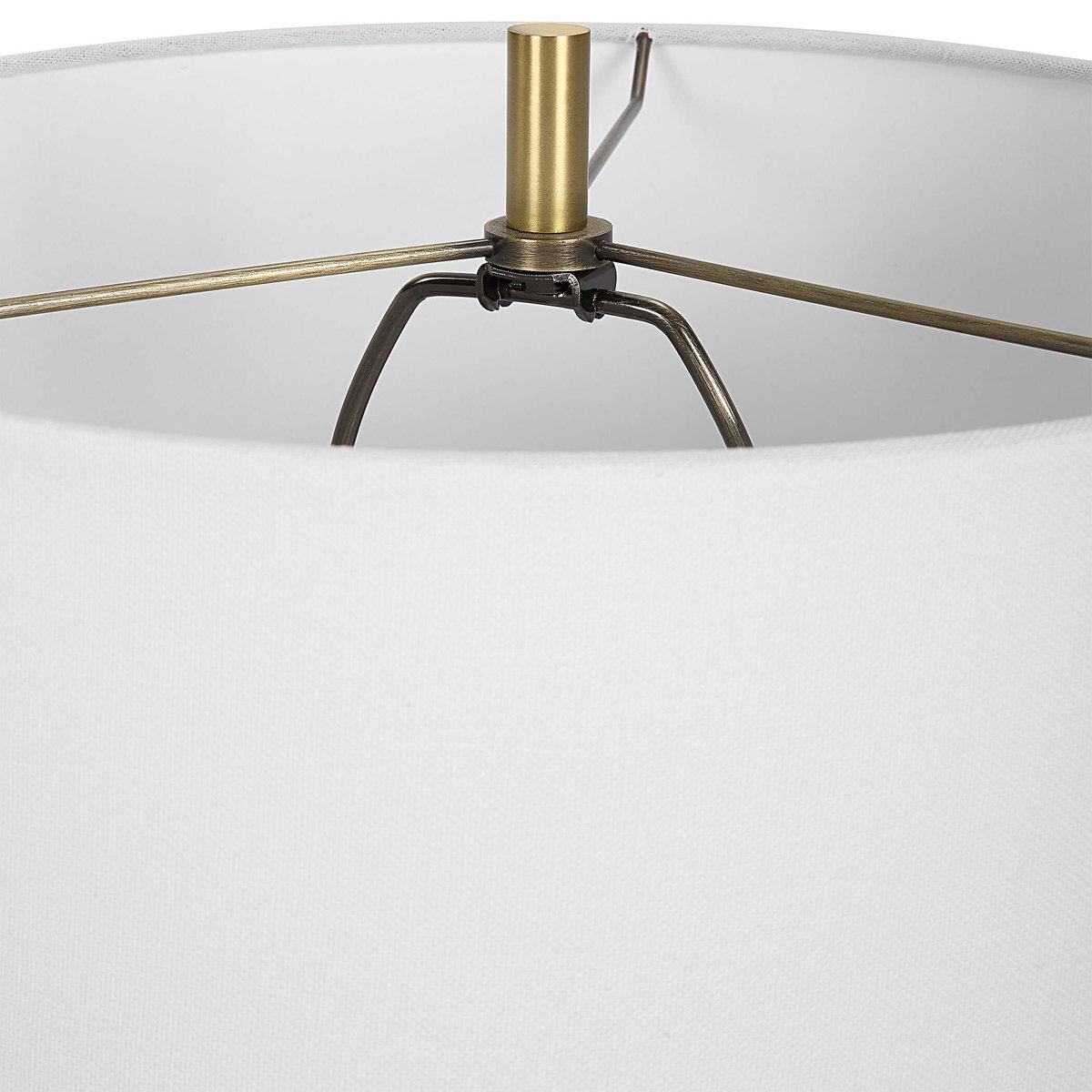 Coil Sculpted Blue Table Lamp, by Uttermost, 15" width x 28.75" height x 15" depth View 8