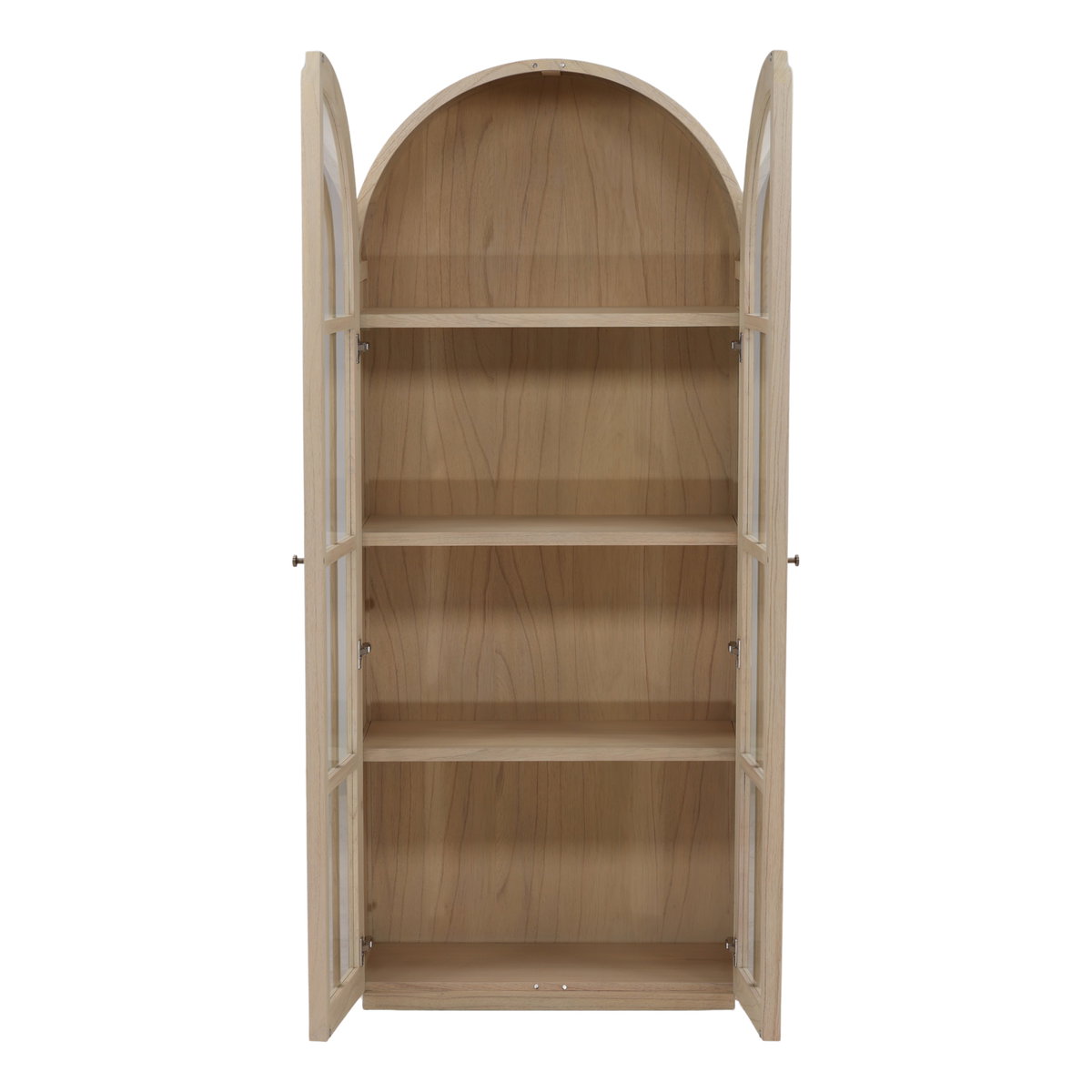 Freyja Cabinet Light Natural, Cabinets & Sideboard by Dovetail, 34.65" width x 82" height x 16.54" depth View 5