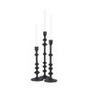Paolo Matte Black Metal Candle Holder (Set of 3), Candles & Candle Holder by Mercana, 5" length x 5" width x 20" height thumbnail 1