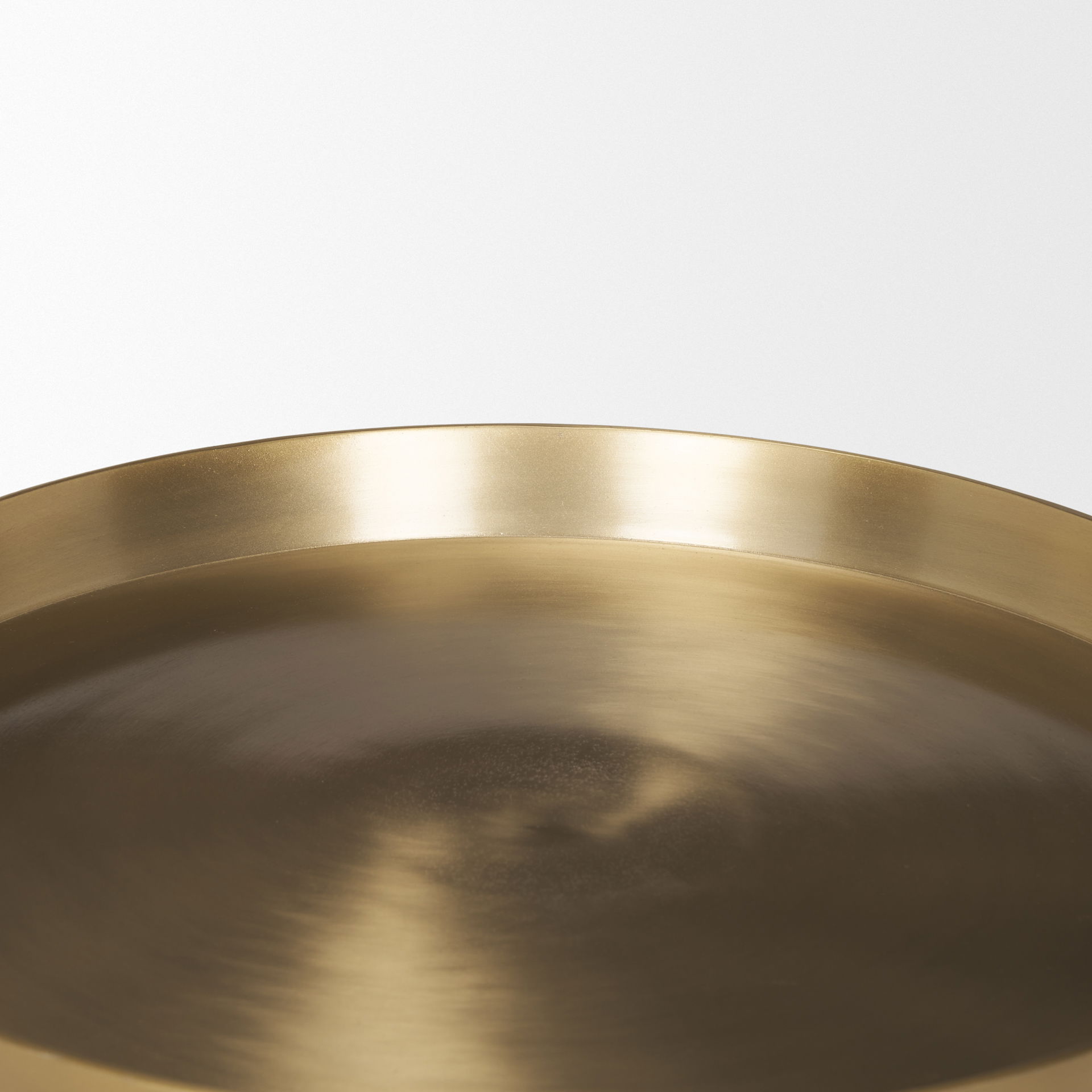 Roland Satin Brass Cast Aluminum Metal Accent Table large image 