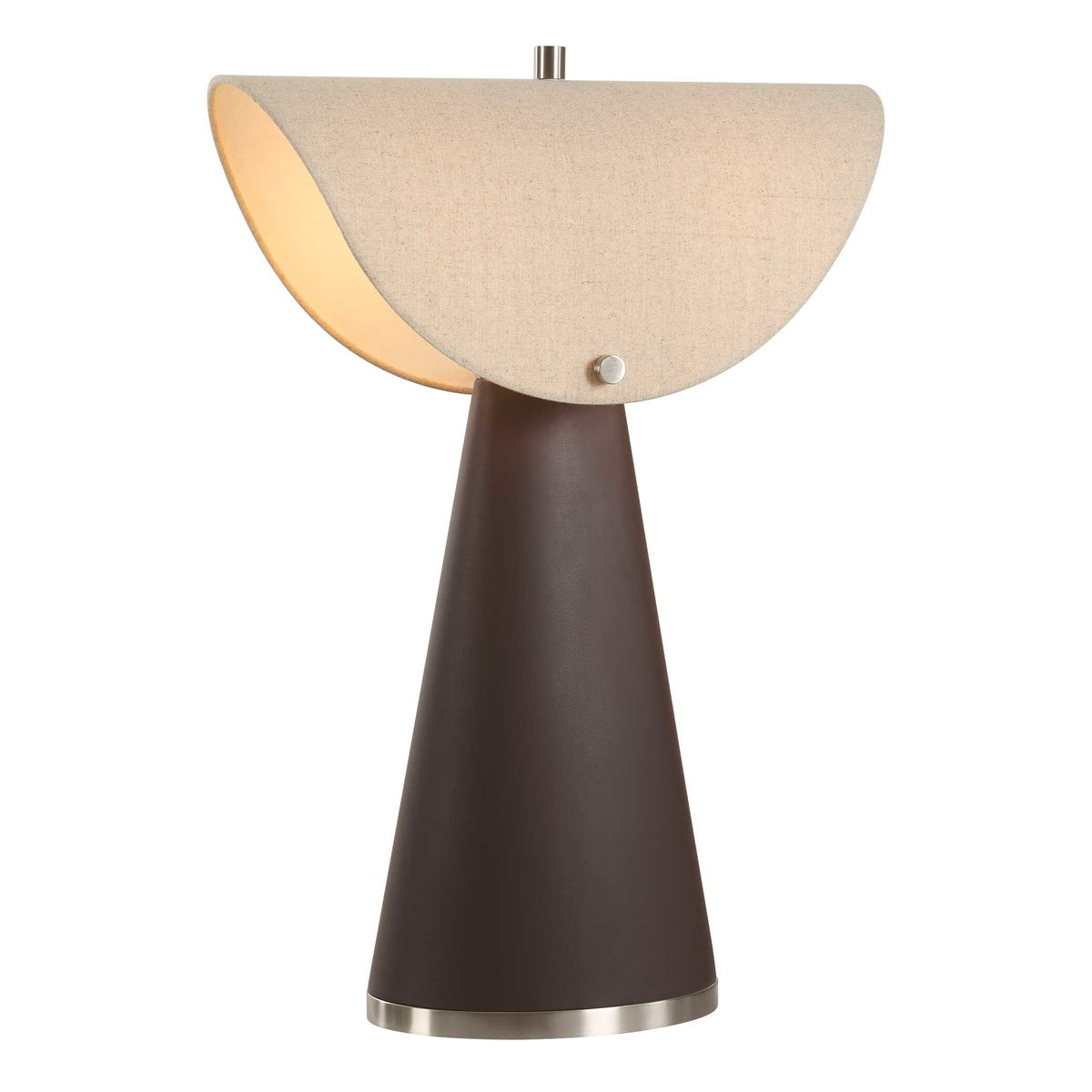 Conover Brown Modern Table Lamp, by Uttermost, 19" width x 27.25" height x 19" depth View 8