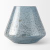 Robyn Short Blue Glass Vase, by Mercana, 7.8" length x 7.8" width x 6.77" height thumbnail 5