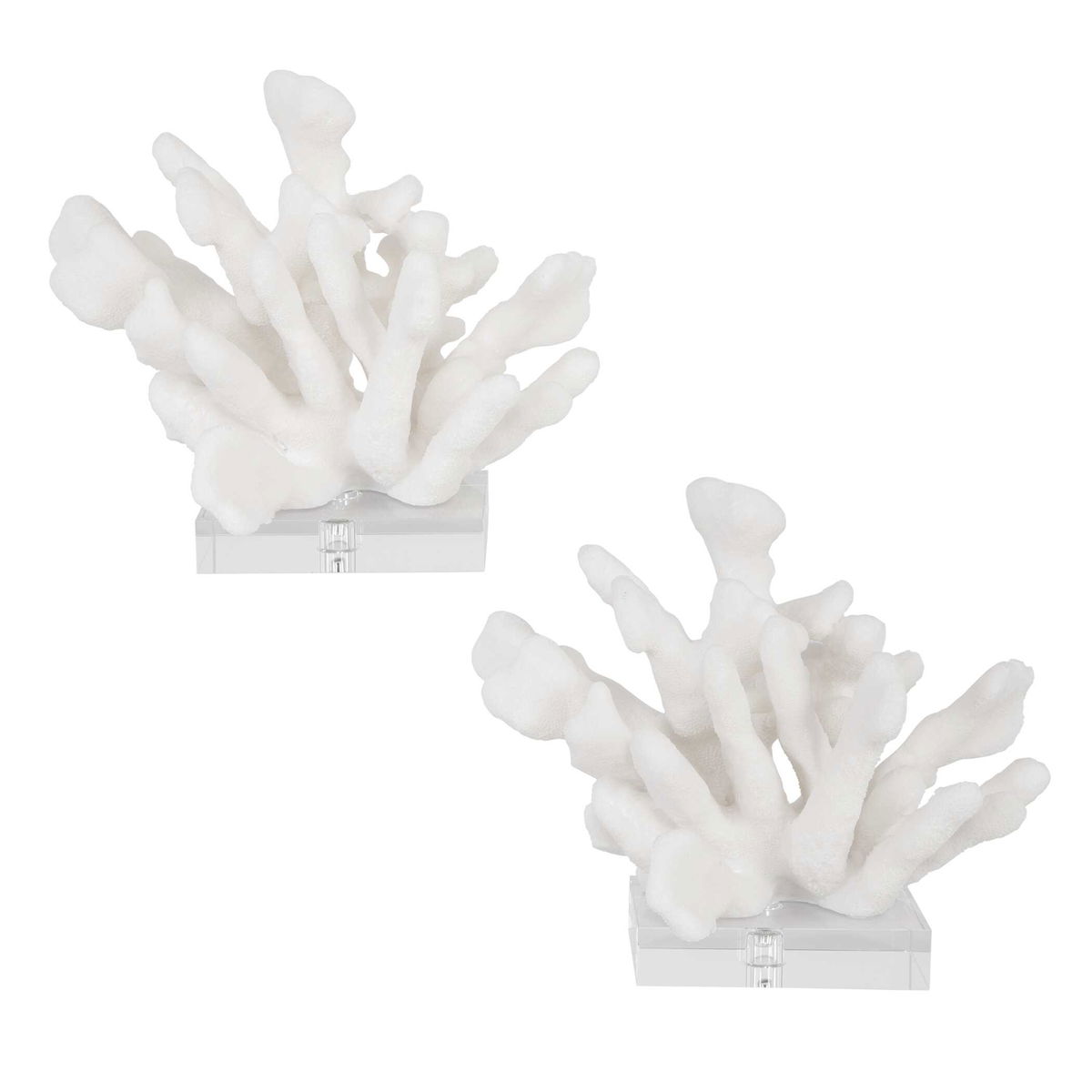 Charbel White Bookends Set/2, by Uttermost, 5.75" width x 9" height x 7.62" depth View 6