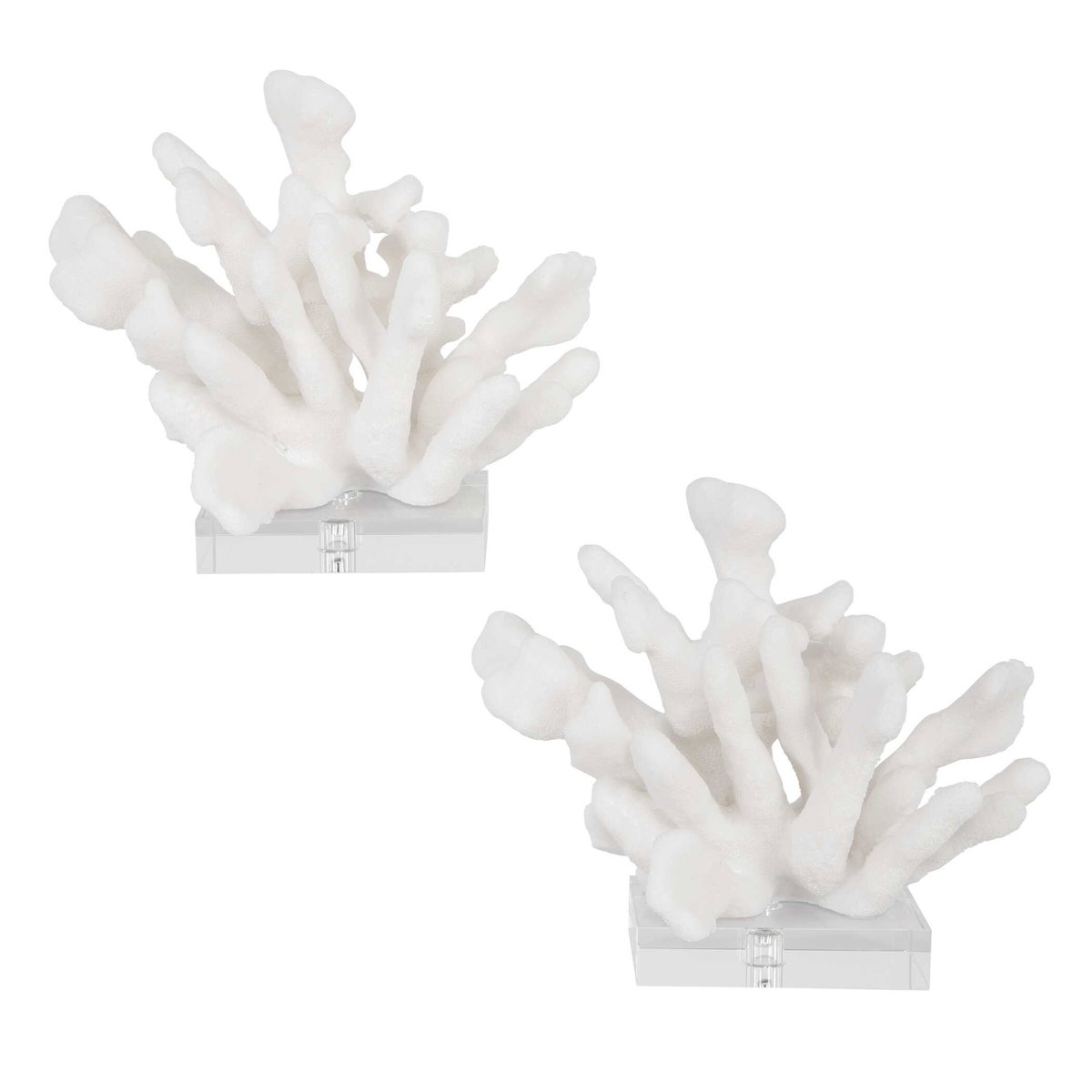 Charbel White Bookends Set/2, by Uttermost, 5.75" width x 9" height x 7.62" depth View 6