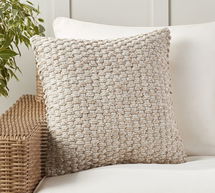 Online Designer Patio Cadyn Textured Indoor/Outdoor Pillow, 20 x 20", Neutral