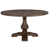 Stratford Wood Round Dining Table, Furniture by Uttermost, 54" width x 30" height x 54" depth thumbnail 1