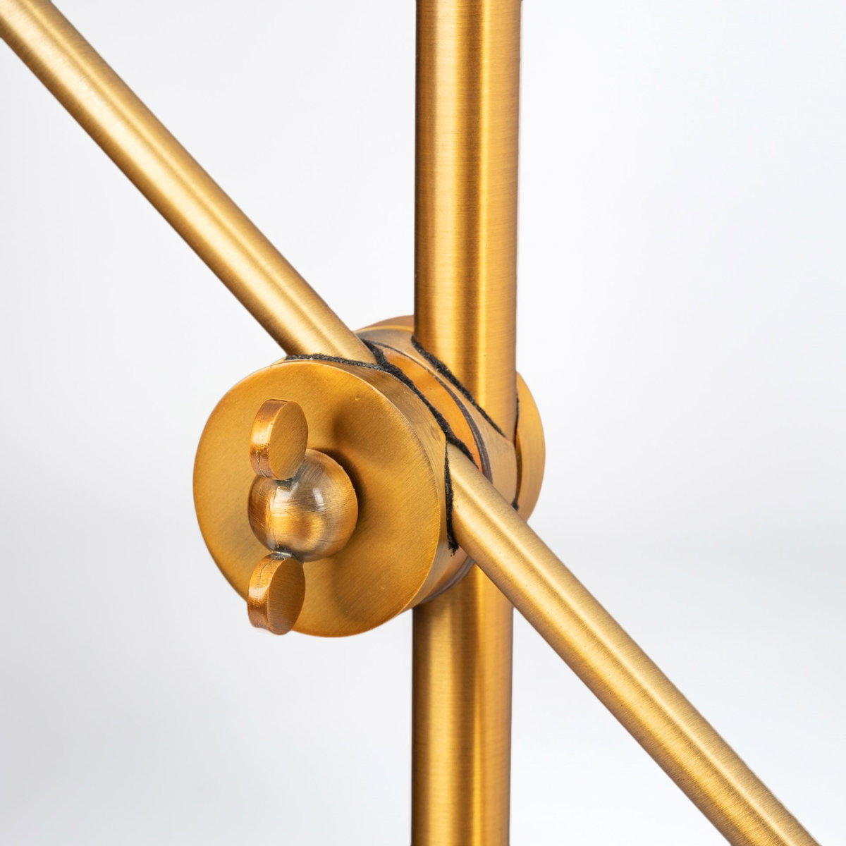 Fragon I (26'H) Gold-Tone Metal Adjustable Cone Shade Table Lamp, by Mercana, 8.5" length x 27" width x 26" height View 10