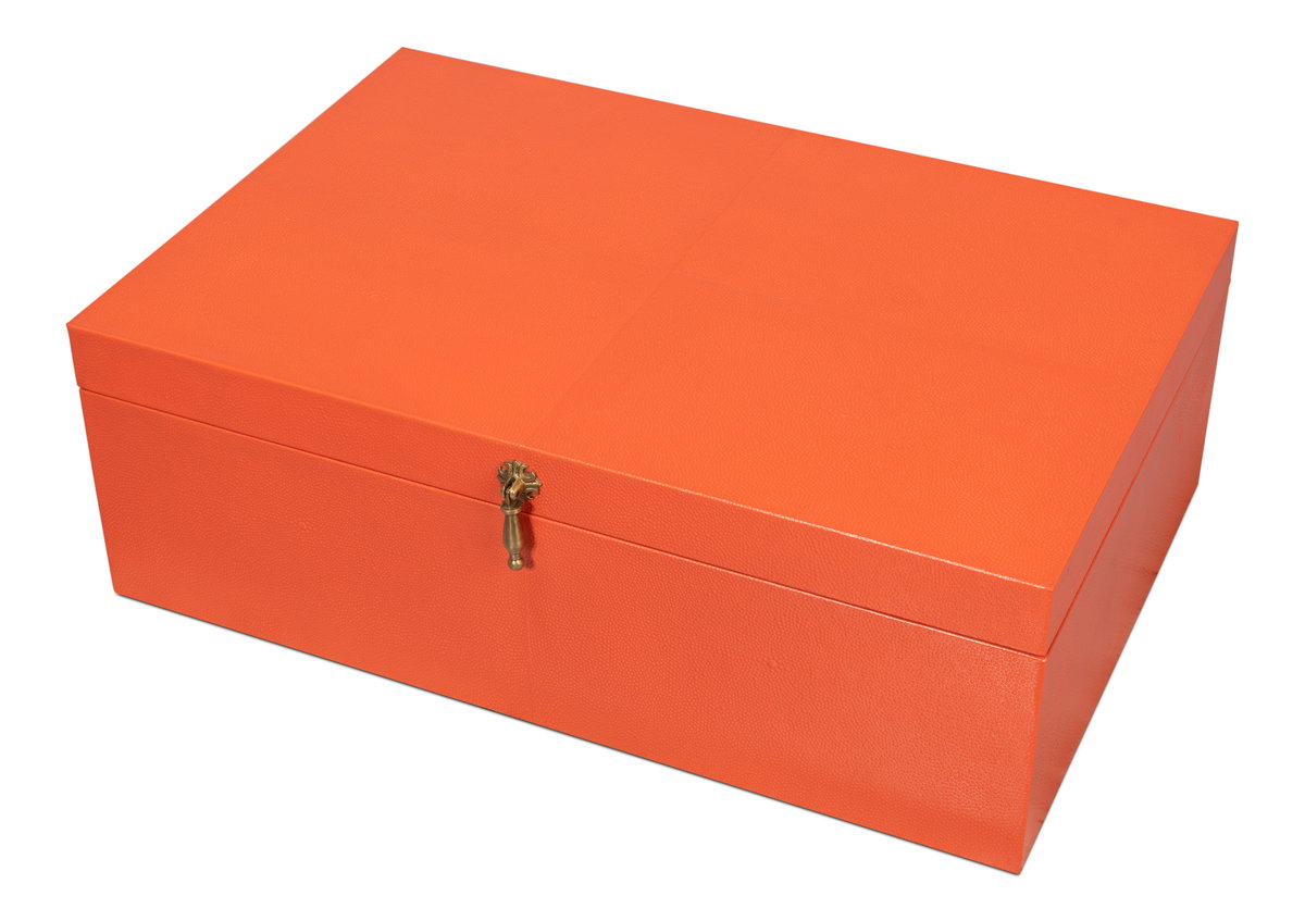 Cosmos Nesting Boxes S/3 Orangeade, by Sarreid, 1'4" length x 2' width x 8" height View 10