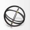Galenna II (Medium) 9L x 9W Black Metal Circular Decorative Orb thumbnail 3