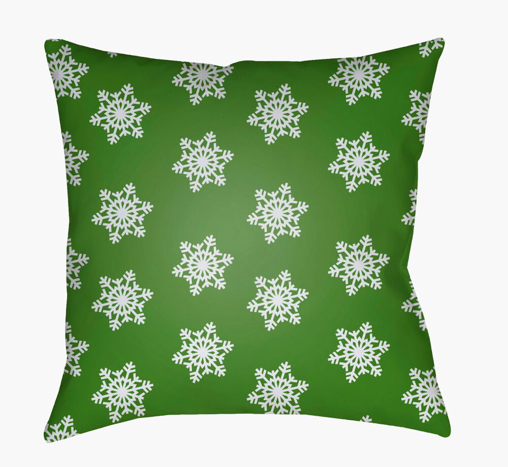 Snowflakes Accent Pillow, Decorative Pillow by Surya, 18" length x 18" width