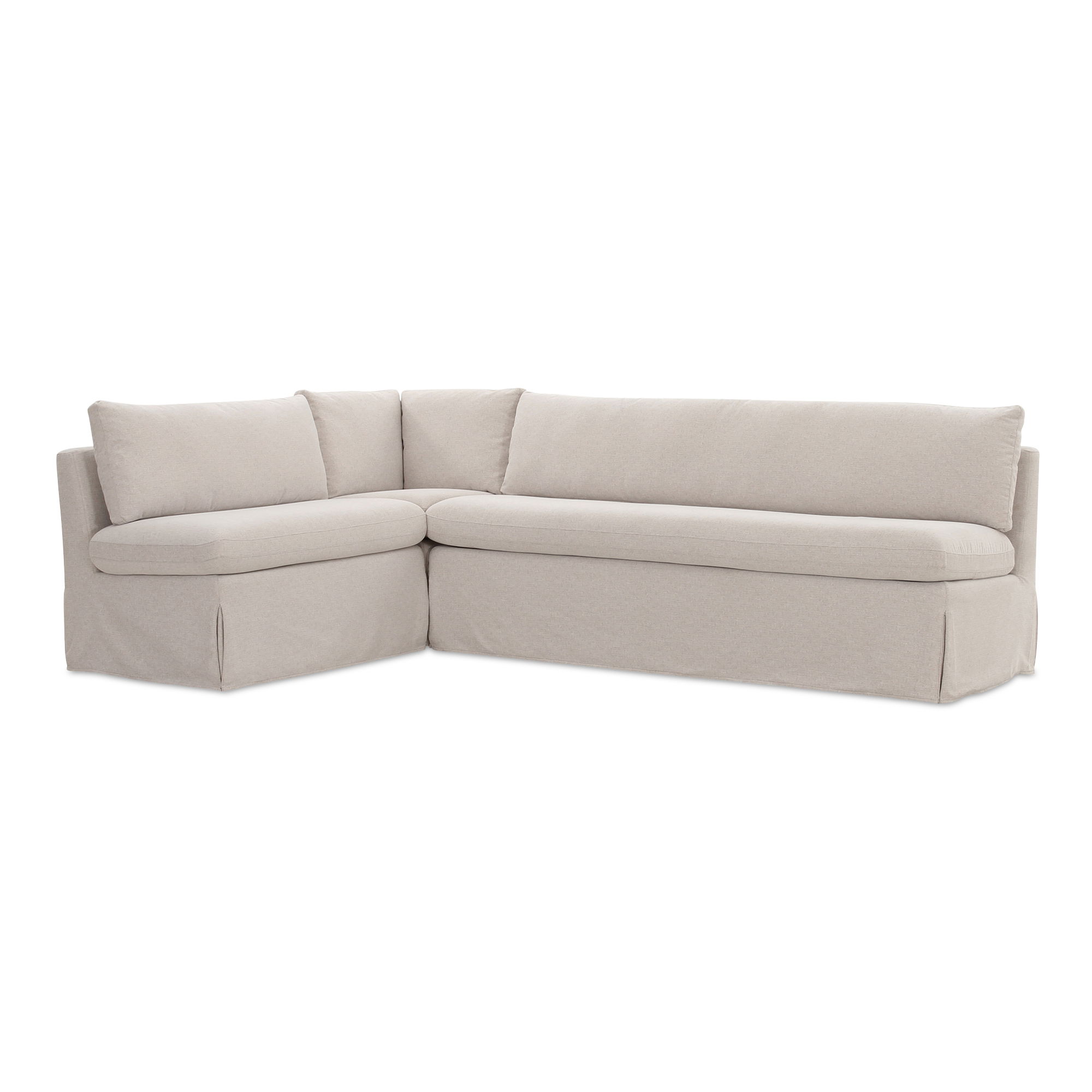 Fable Slipcover Dining Banquette L-shape Beige  100.5in large image 